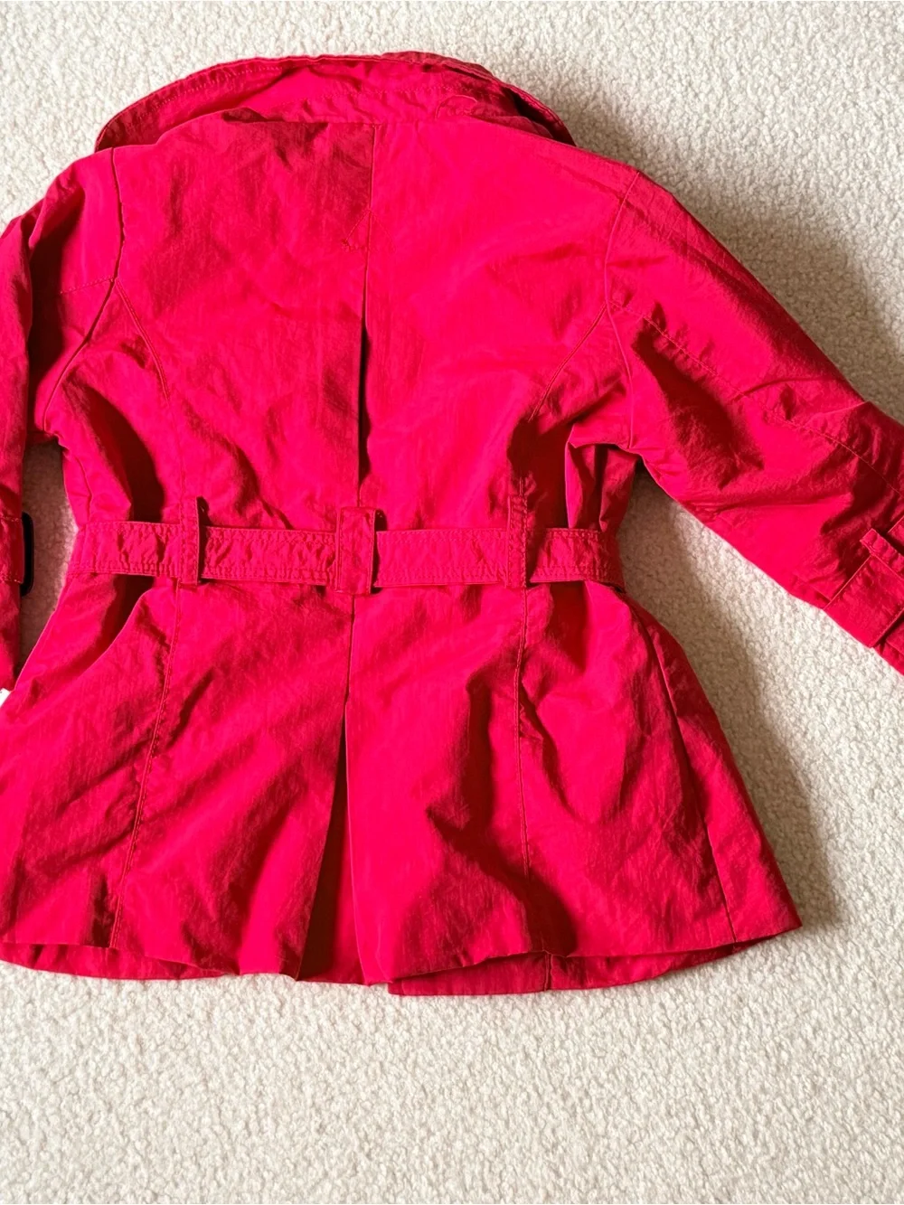 OshKosh Girls' Red Pea Coat with Belt